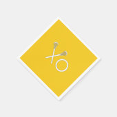 Serviette En Papier Équipe de crosse jaune (Coin)
