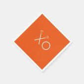 Serviette En Papier Équipe de crosse Orange (Coin)