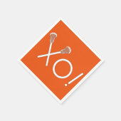 Serviette En Papier Équipe de crosse Orange (Coin)