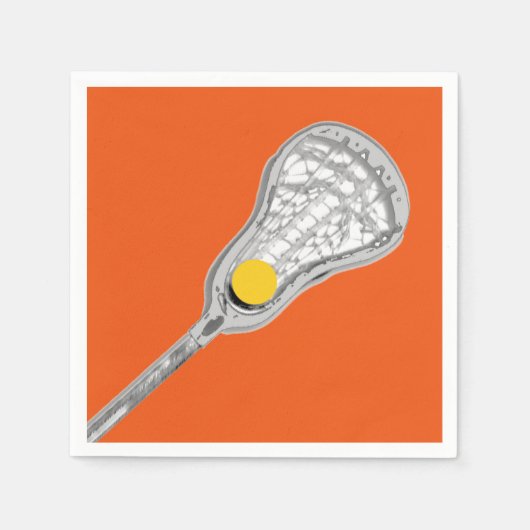 Serviette En Papier Équipe de crosse Orange (Devant)