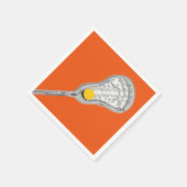 Serviette En Papier Équipe de crosse Orange (Coin)