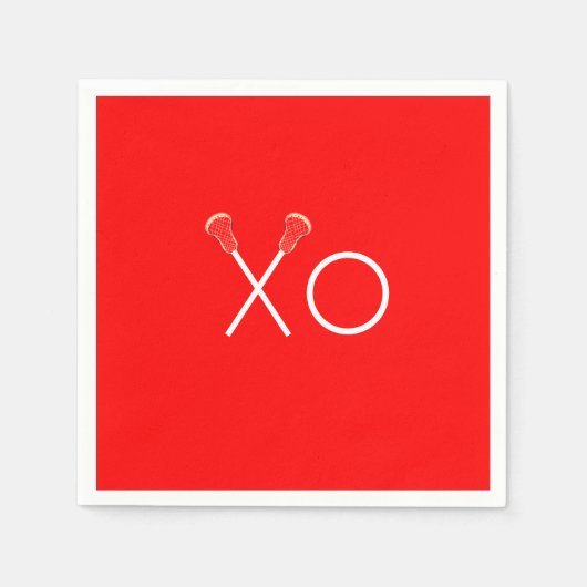 Serviette En Papier Équipe de crosse Rouge (Devant)