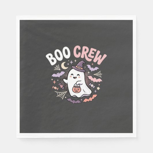 Serviette En Papier Équipe de fantômes Halloween Boo (Devant)