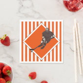 Serviette En Papier Équipe de hockey Orange (En situation)