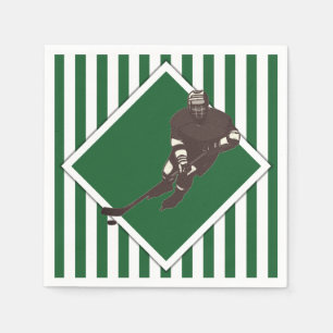 Serviette En Papier Équipe de hockey vert