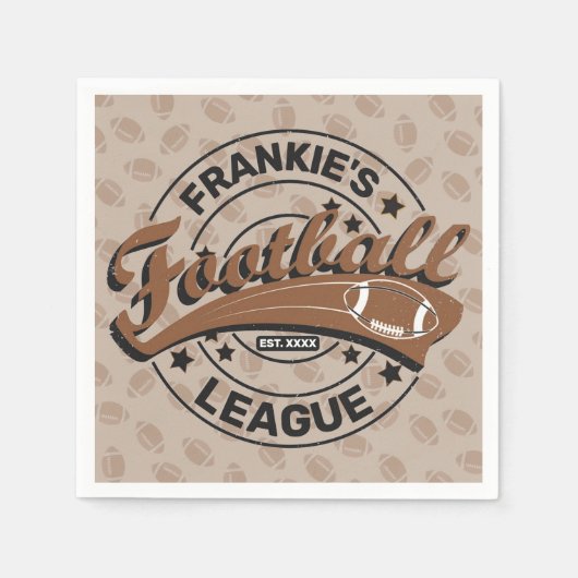 Serviette En Papier Équipe de joueurs de football (Devant)