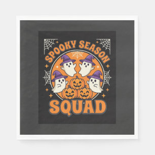 Serviette En Papier Équipe de la saison effrayante d'Halloween Design 