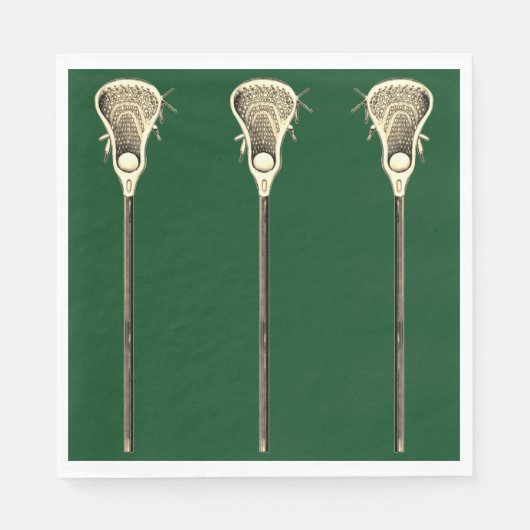 Serviette En Papier Équipe de Lacrosse (Devant)