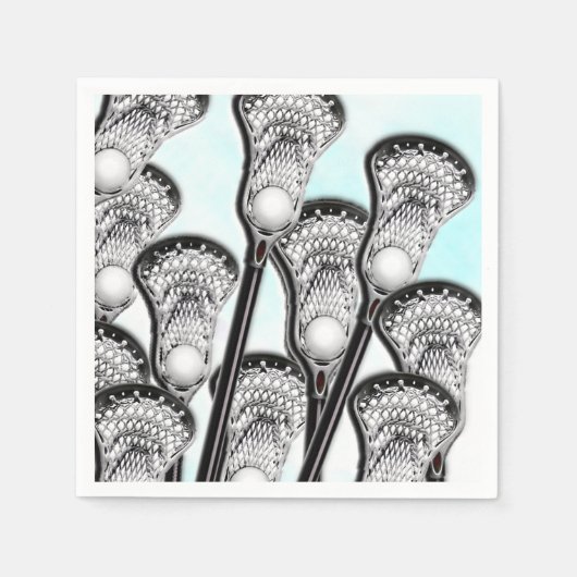 Serviette En Papier Équipe de Lacrosse (Devant)