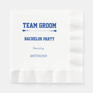 Serviette En Papier Équipe de marié bleu royal pour l'enterrement de v