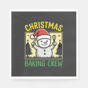 Serviette En Papier Équipe de pâtisserie de Noël Bonhomme de neige de