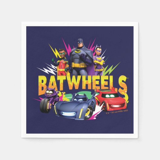 Serviette En Papier Équipe de superhéros Batwheel™ (Devant)