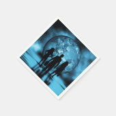 Serviette En Papier Équipe d'entreprise Silhouette Futuriste (Coin)