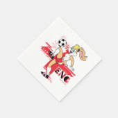 Serviette En Papier Équipe Lola Bunny Angleterre Graphique de football (Coin)