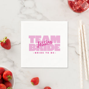 Serviette En Papier Équipe Mariée À Être Mariage Bachelorette Douche r