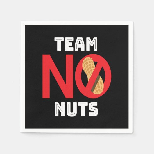 Serviette En Papier Équipe Pas De Noix Nut Nut Allergy (Devant)
