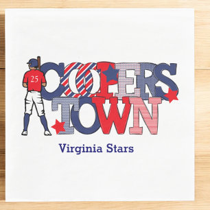 Serviette En Papier Équipe Personnalisée Du Joueur De Baseball Patriot