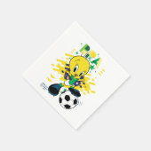 Serviette En Papier Équipe TWEETY™ Brésil Graphisme de football (Coin)