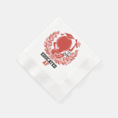 Serviette En Papier Équipe Twerk Red Graduation Party "Educated AF" (Coin)