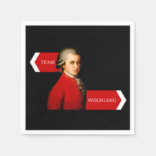 Serviette En Papier Équipe Wolfgang. Wolfgang Amadeus Mozart fan