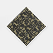 Serviette En Papier Équitation Or (Coin)