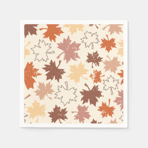Serviette En Papier Érable d'automne feuille nature grâces
