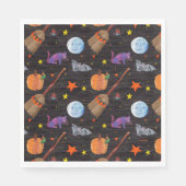 Serviette En Papier Eric Carle | Caterpillar Black Halloween Motif (Devant)