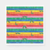 Serviette En Papier Eric Carle | Caterpillar Rainbow Stripe Motif (Devant)