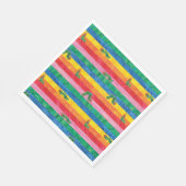 Serviette En Papier Eric Carle | Caterpillar Rainbow Stripe Motif (Coin)