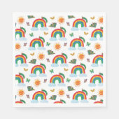 Serviette En Papier Eric Carle | Caterpillar to Rainbow Butfly (Devant)