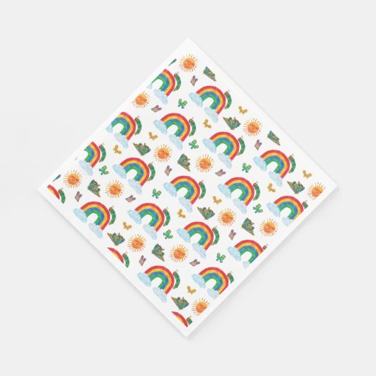 Serviette En Papier Eric Carle | Caterpillar to Rainbow Butfly (Coin)