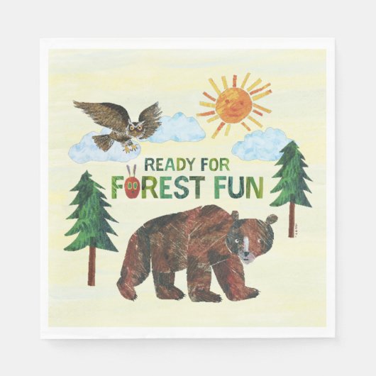 Serviette En Papier Eric Carle | Prêt pour le plaisir des forêts (Devant)