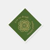 Serviette En Papier Erin Go Bragh Gold Celtic Shamrock (Coin)