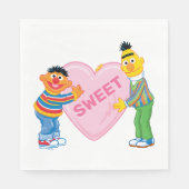 Serviette En Papier Ernie & Bert Big Valentine's Heart (Devant)