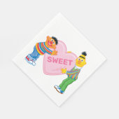 Serviette En Papier Ernie & Bert Big Valentine's Heart (Coin)