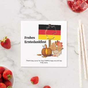 Serviette En Papier Erntedankfest   Allemand THANKSGIVING