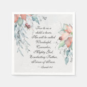 Serviette En Papier Ésaïe 9:6 Il sera appelé Merveilleux...Noël (Devant)