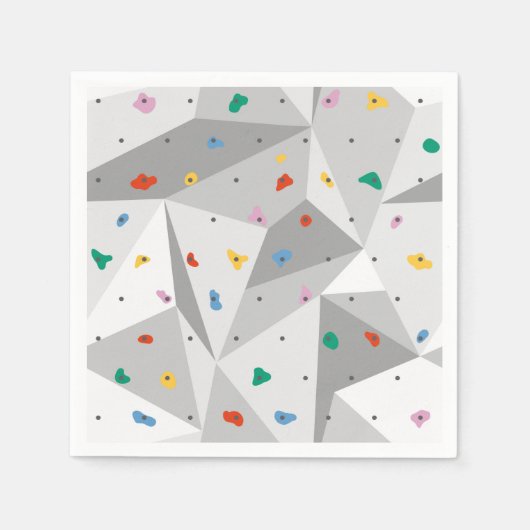 Serviette en papier Escalade, Anniversaire Mur de (Devant)