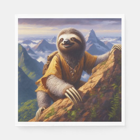 Serviette En Papier Escalade de Sloth Mountain (Devant)