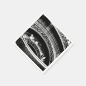 Serviette En Papier Escalier spiral noir et blanc (Coin)