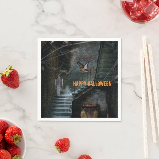Serviette En Papier Escalier suspendu Halloween (En situation)