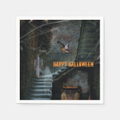 Serviette En Papier Escalier suspendu Halloween (Devant)