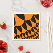 Serviette En Papier Escaliers orange et noir (En situation)