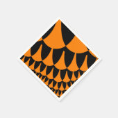 Serviette En Papier Escaliers orange et noir (Coin)