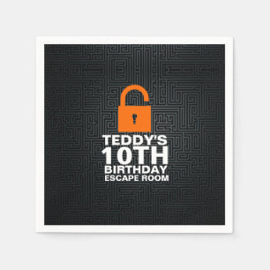 Serviette En Papier Escape Room Anniversaire Fête Meurtre Mystère Jeu