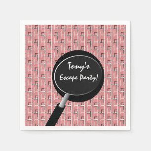 Serviette En Papier Escape Room Maze Mystery Girl's Party Supplies