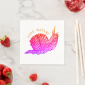Serviette En Papier Escargot dans le style graphique (En situation)