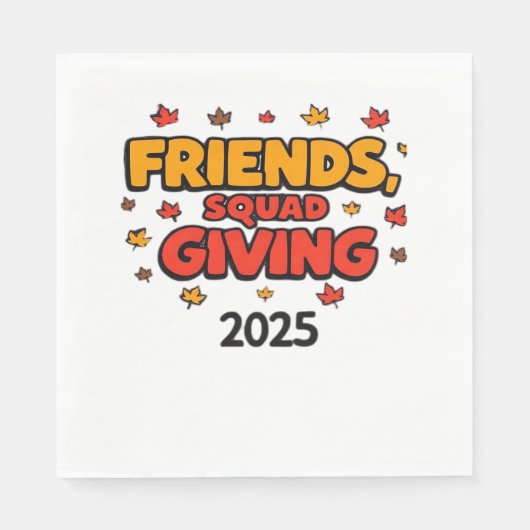 Serviette En Papier Escouade Amis Donnant 2025 Automne Automne Tombe R (Devant)
