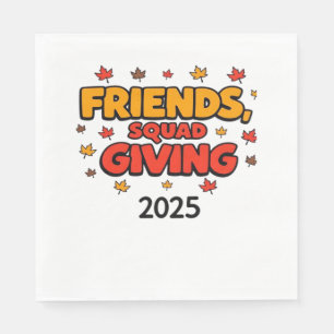 Serviette En Papier Escouade Amis Donnant 2025 Automne Automne Tombe R