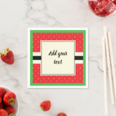 Serviette En Papier Espace de texte vert rouge aux fraises (En situation)